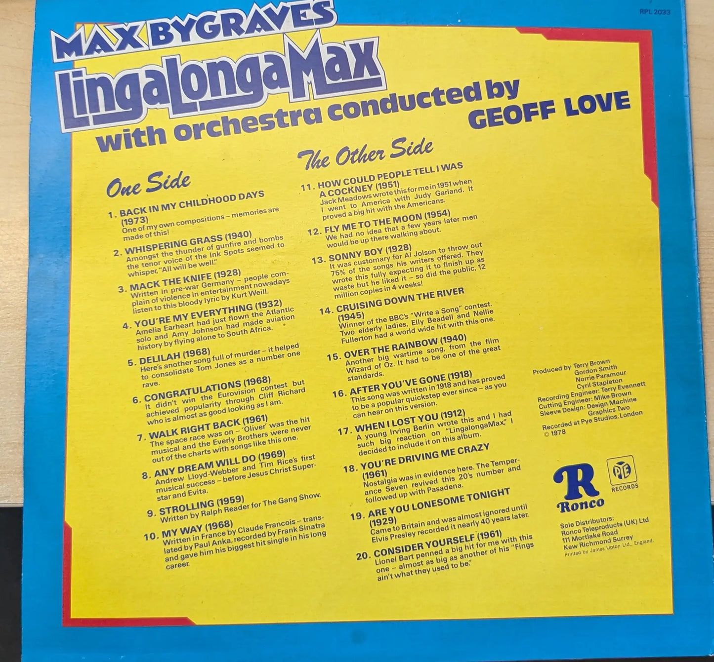 Max Bygraves – LingaLongaMax (RPL 2033) image 4