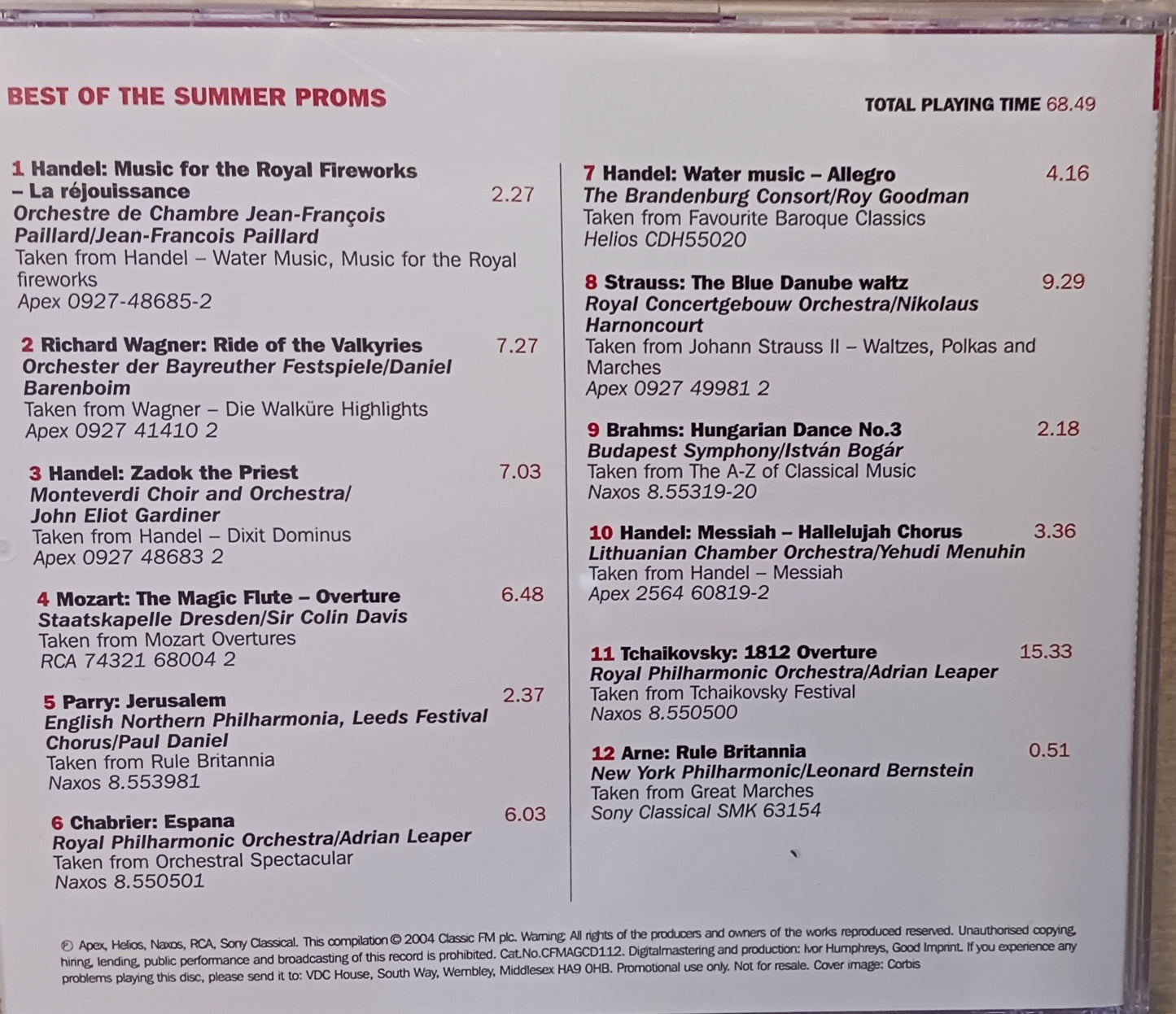 Best Of The Summer Proms (CFMAGCD112) image 2