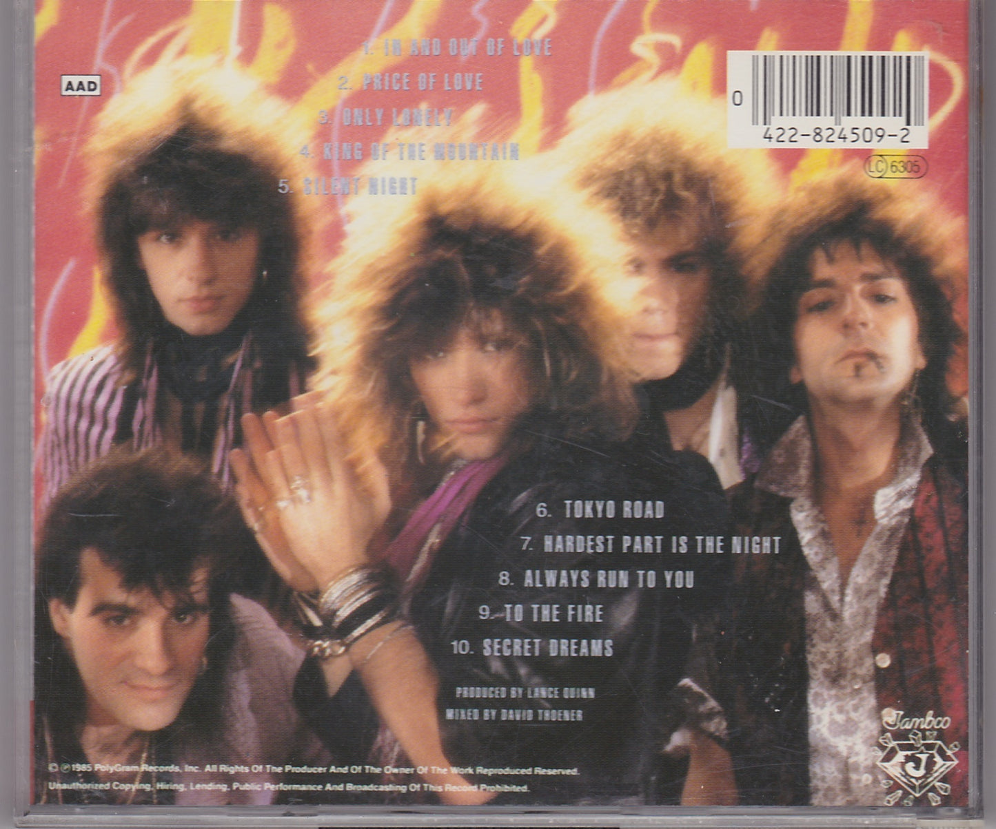 Bon Jovi - 7800 Fahrenheit (824 509-2) image 2