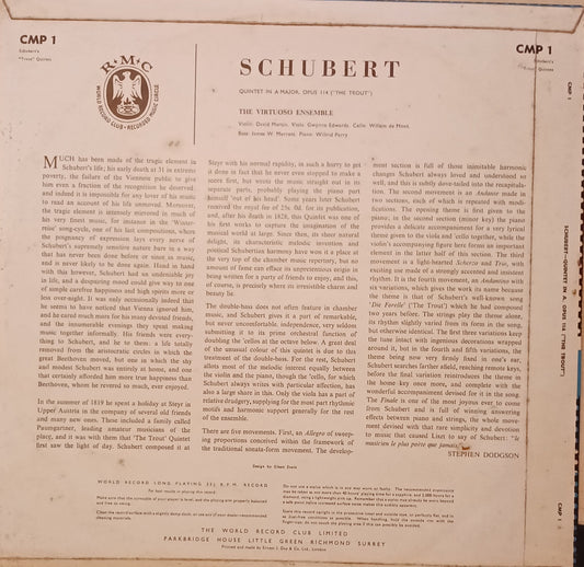 Schubert, The Virtuoso Ensemble – Quintet In A Major, Op.114 ('The Trout') image 2