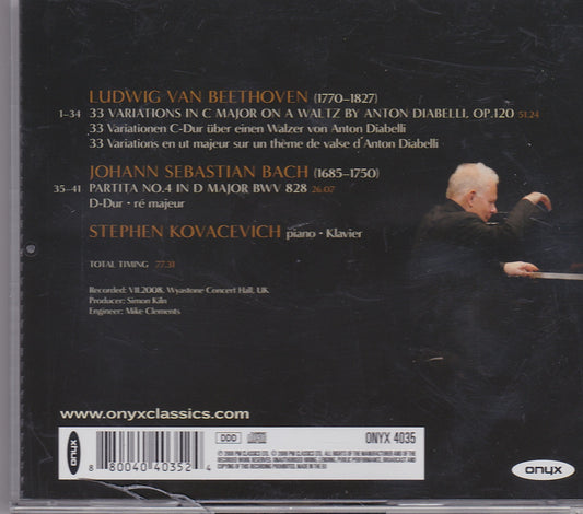 Stephen Kovacevich – Diabelli Variations / Partita No.4 (ONYX 4035) image 2