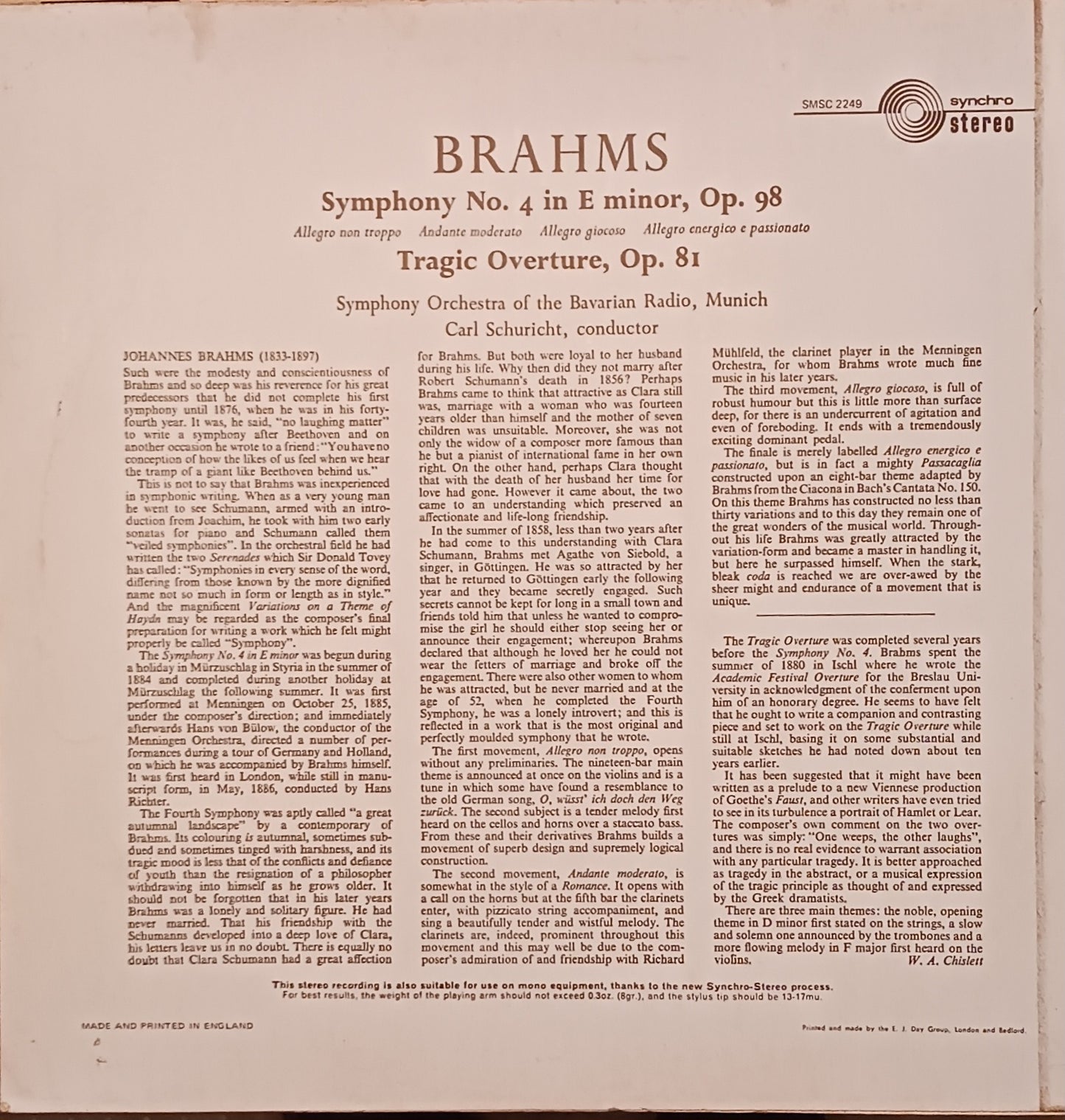 Brahms Symphony No. 4 in E Minor, Op 98 image 2