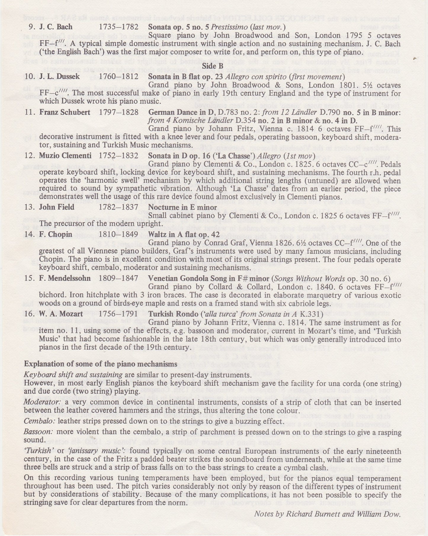 Richard Burnett - The Finchcocks Collection of Historical Instruments (SAR 6) image 4