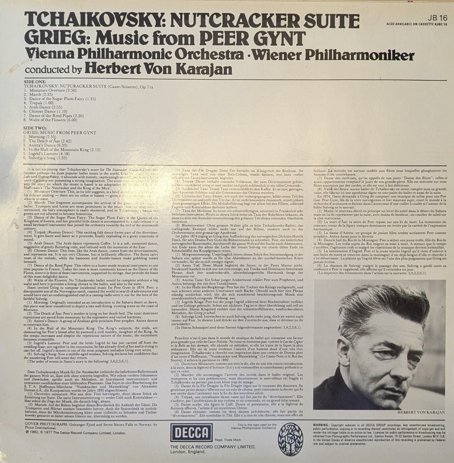 Nutcracker Suite / Music From Peer Gynt (JB 16) image 2