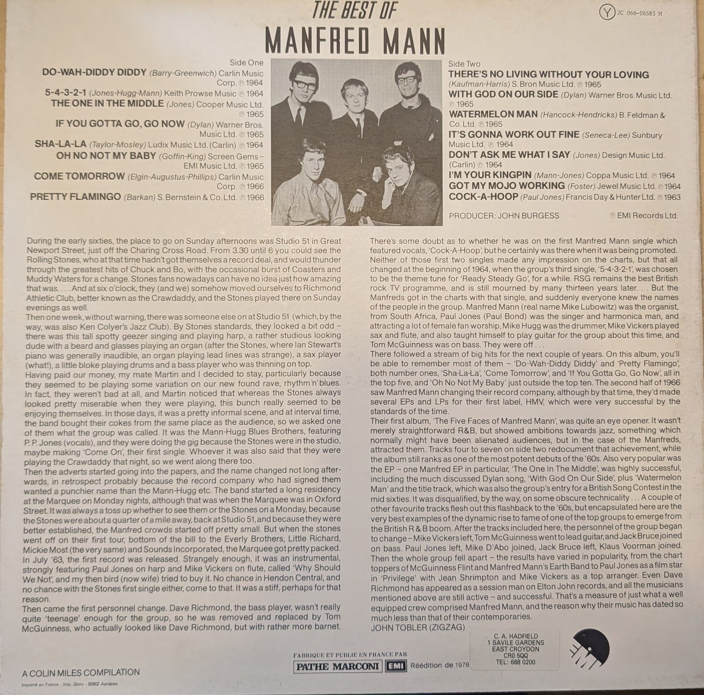 Manfred Mann – The Best Of Manfred Mann (2C 066-06583 M)