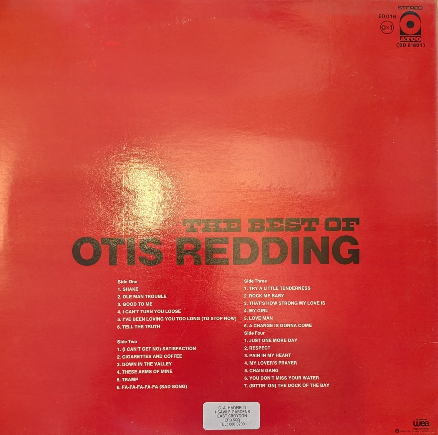 Otis Redding – The Best Of Otis Redding (60 016)