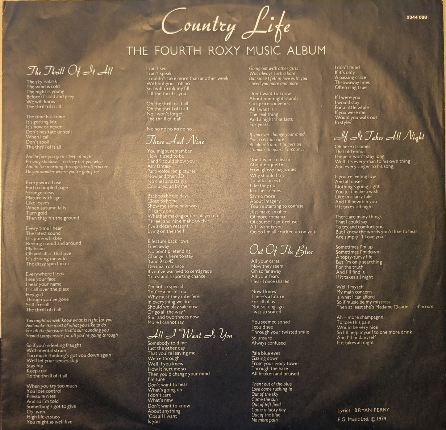 Roxy Music – Country Life