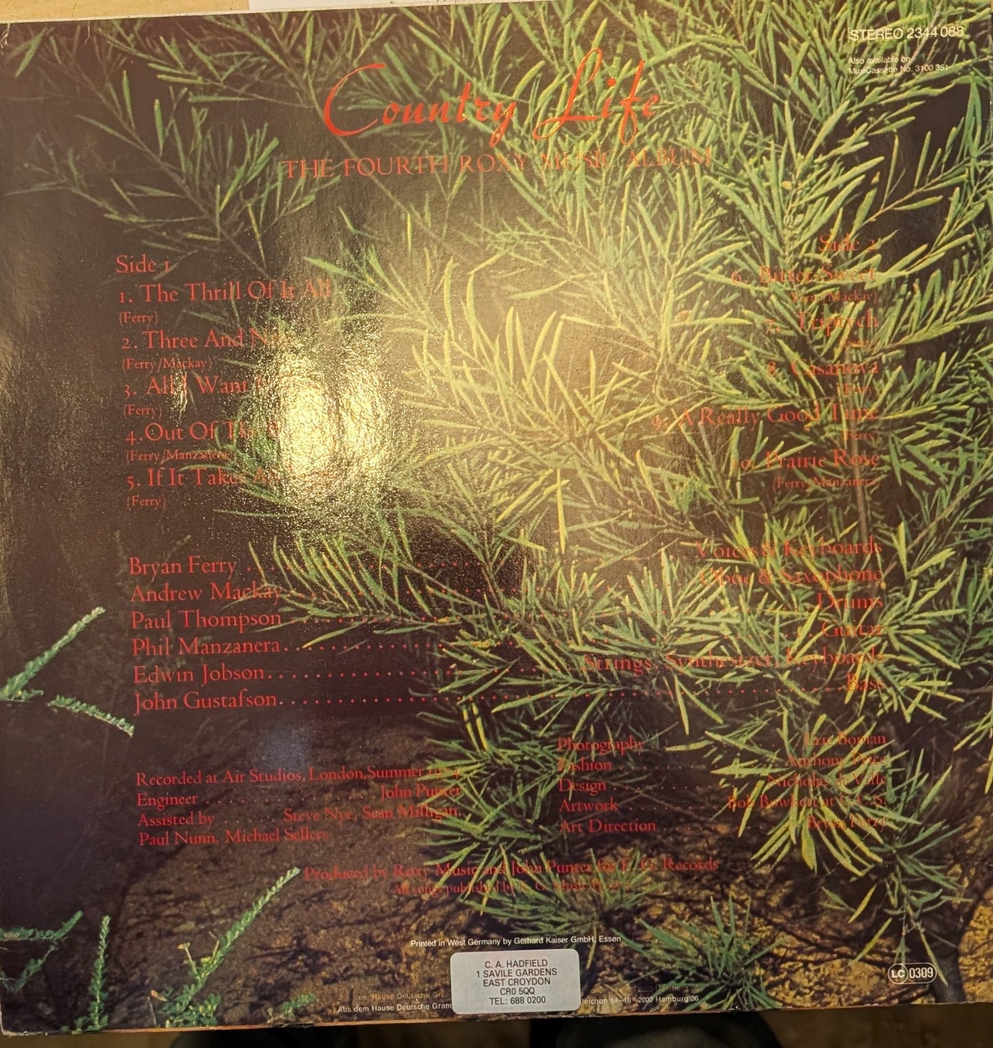 Roxy Music – Country Life