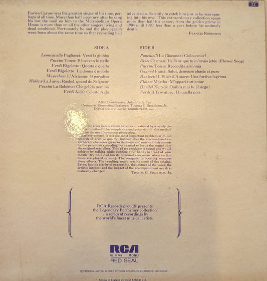 Caruso – A Legendary Performer