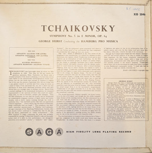 George Hurst Conducting The Hamburg Pro Musica – Fifth Symphony In E Minor Op. 64