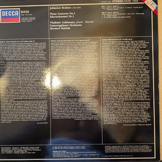 Brahms Piano Concerto No. 1 - Klavierkonzert Nr. 1