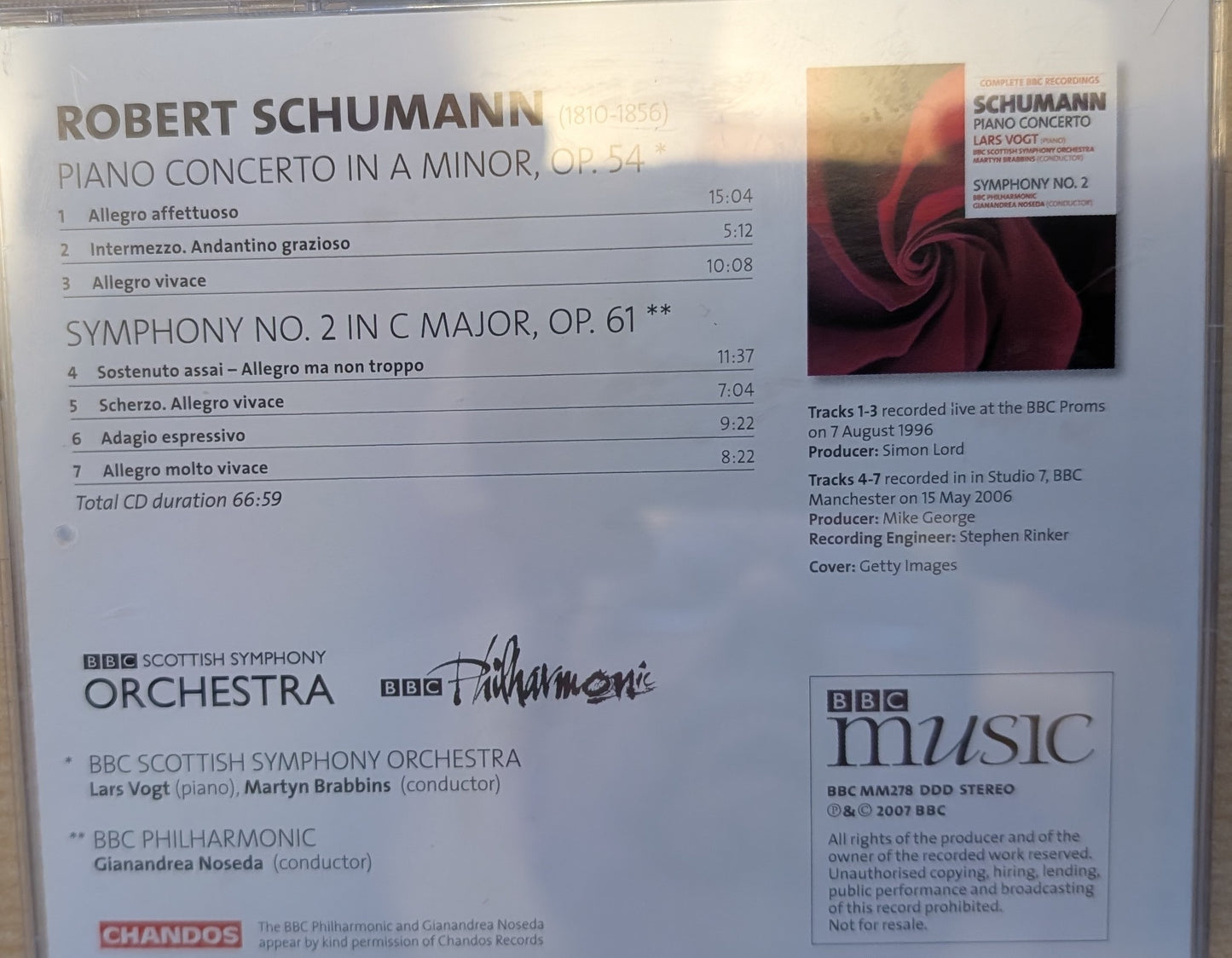 Schumann - Lars Vogt – Piano Concerto & Symphony No. 2