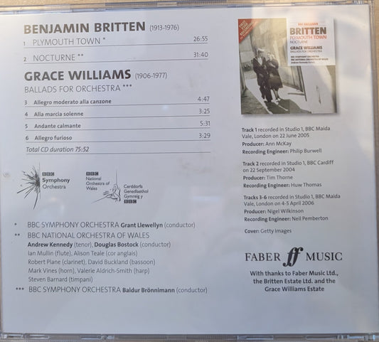 Britten - Plymouth Town / Nocturne / Ballads For Orchestra