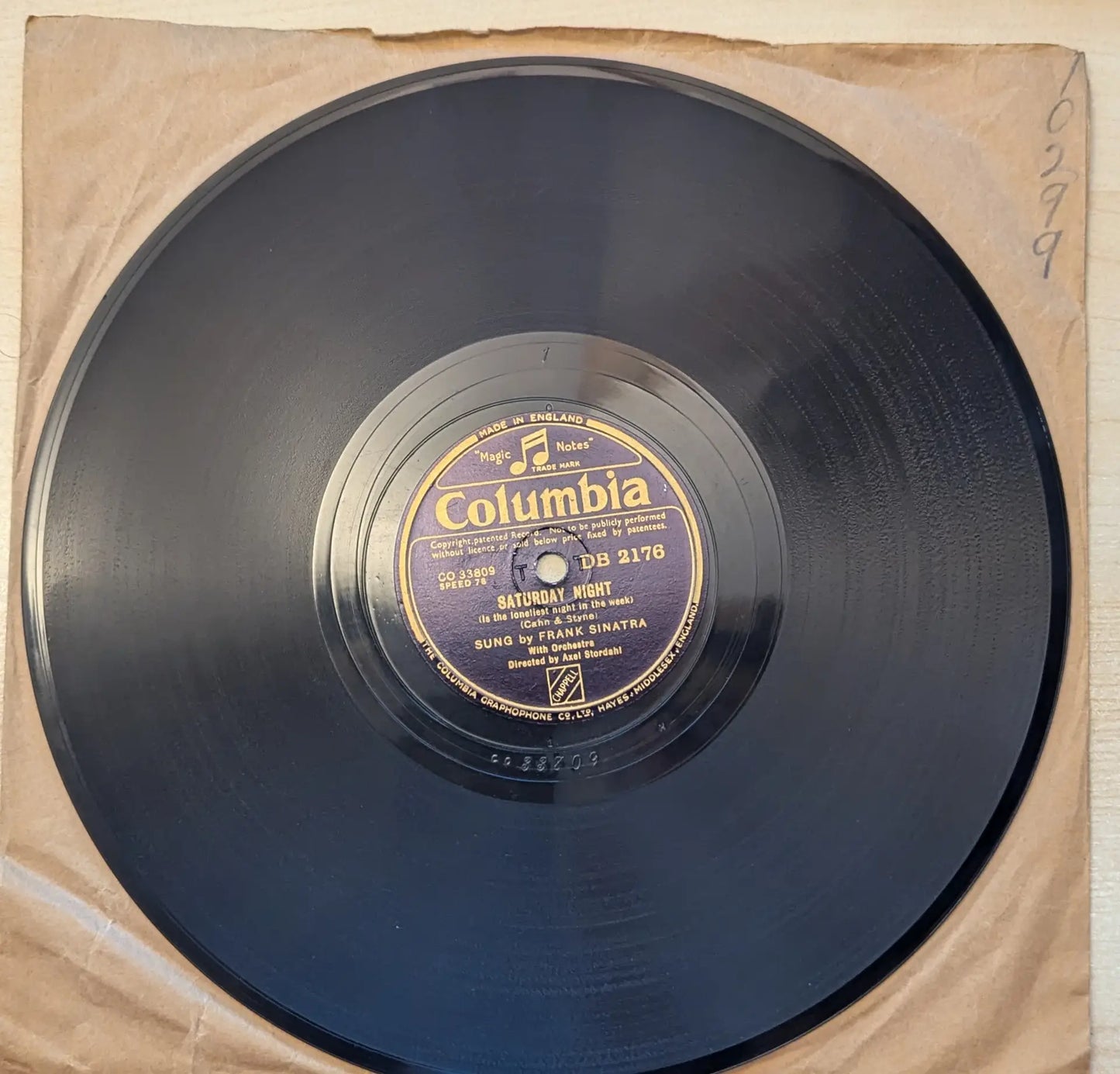 Frank Sinatra – Saturday Night / Embraceable You (DB 2176) image 0