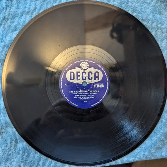 David Whitfield With The Roland Shaw Orchestra – My September Love / The Rudder And The Rock (F.10690) image 2