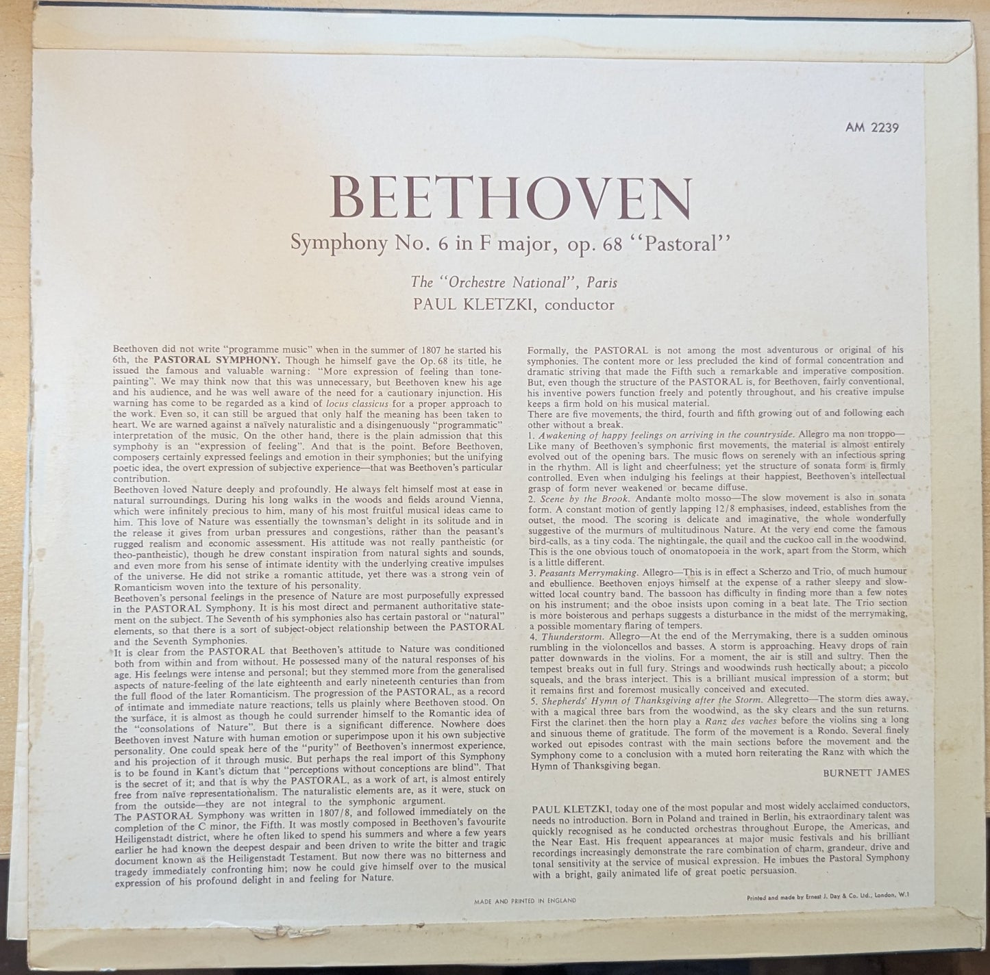 Symphony N° 6 In F Major, Op. 68 (Pastoral) (AM 2239) image 2