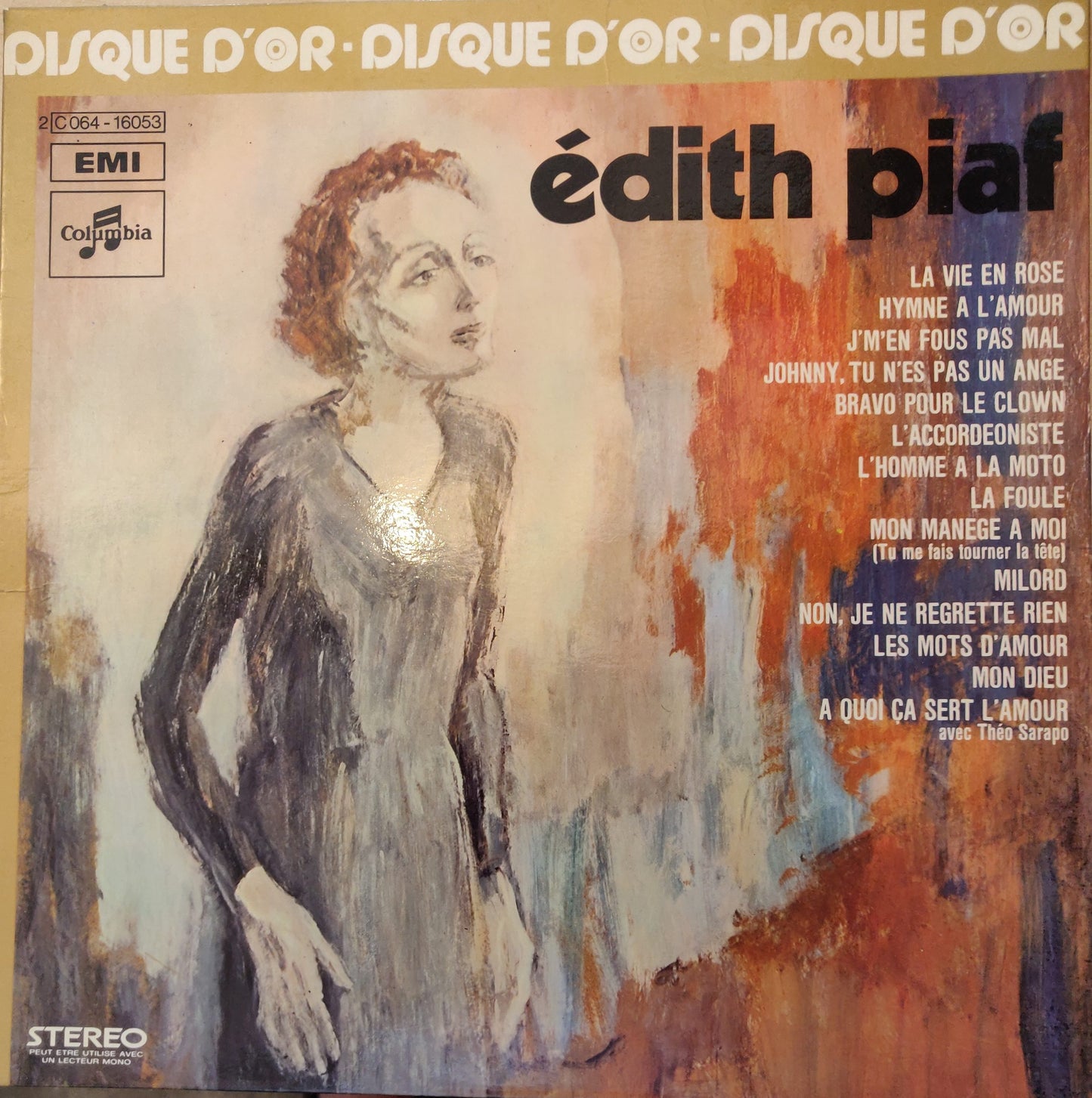 Edith Piaf – Le Disque D'Or D'Edith Piaf (2C 064 16053) image 1