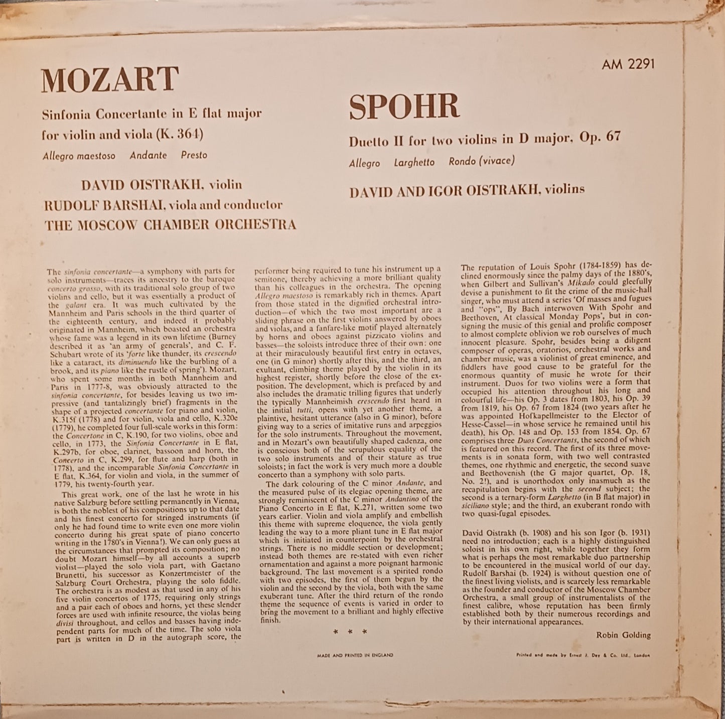 David Oistrakh, Igor Oistrakh, – Mozart-Spohr image 2