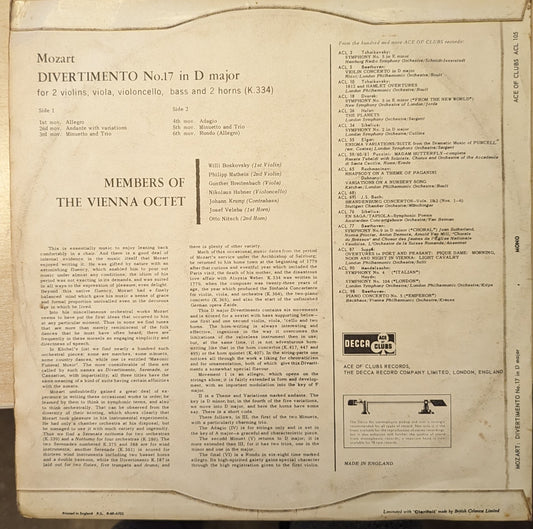 Mozart: Divertimento Nr. 17 in D image 2