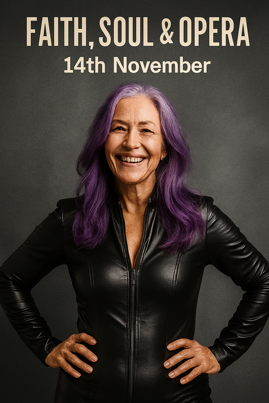 Leather Clad woman celebrating Faith, Soul & Opera