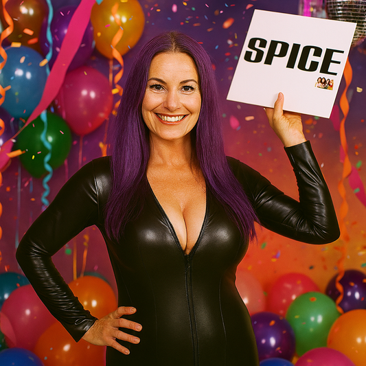 Leather Clad Woman celebrating spice getting to Mo.1