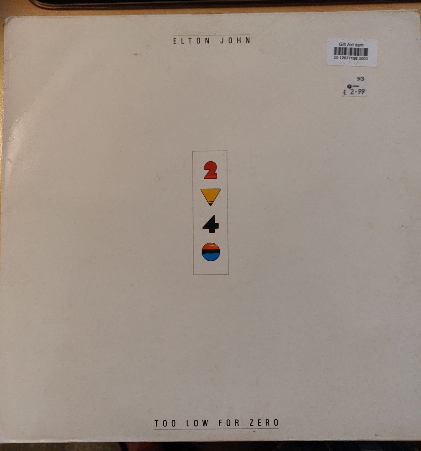 Elton John ‎– Too Low For Zero (HIS PD 24) image 0
