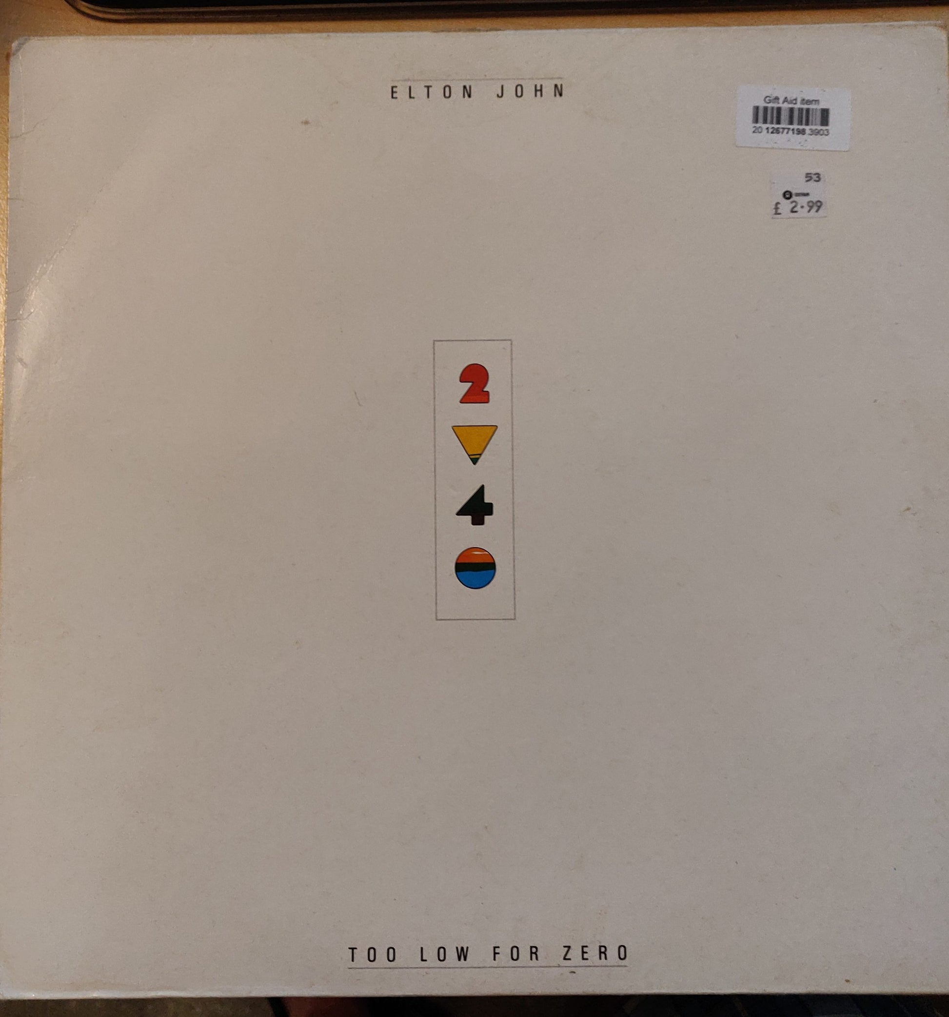 Elton John ‎– Too Low For Zero (HIS PD 24) image 0