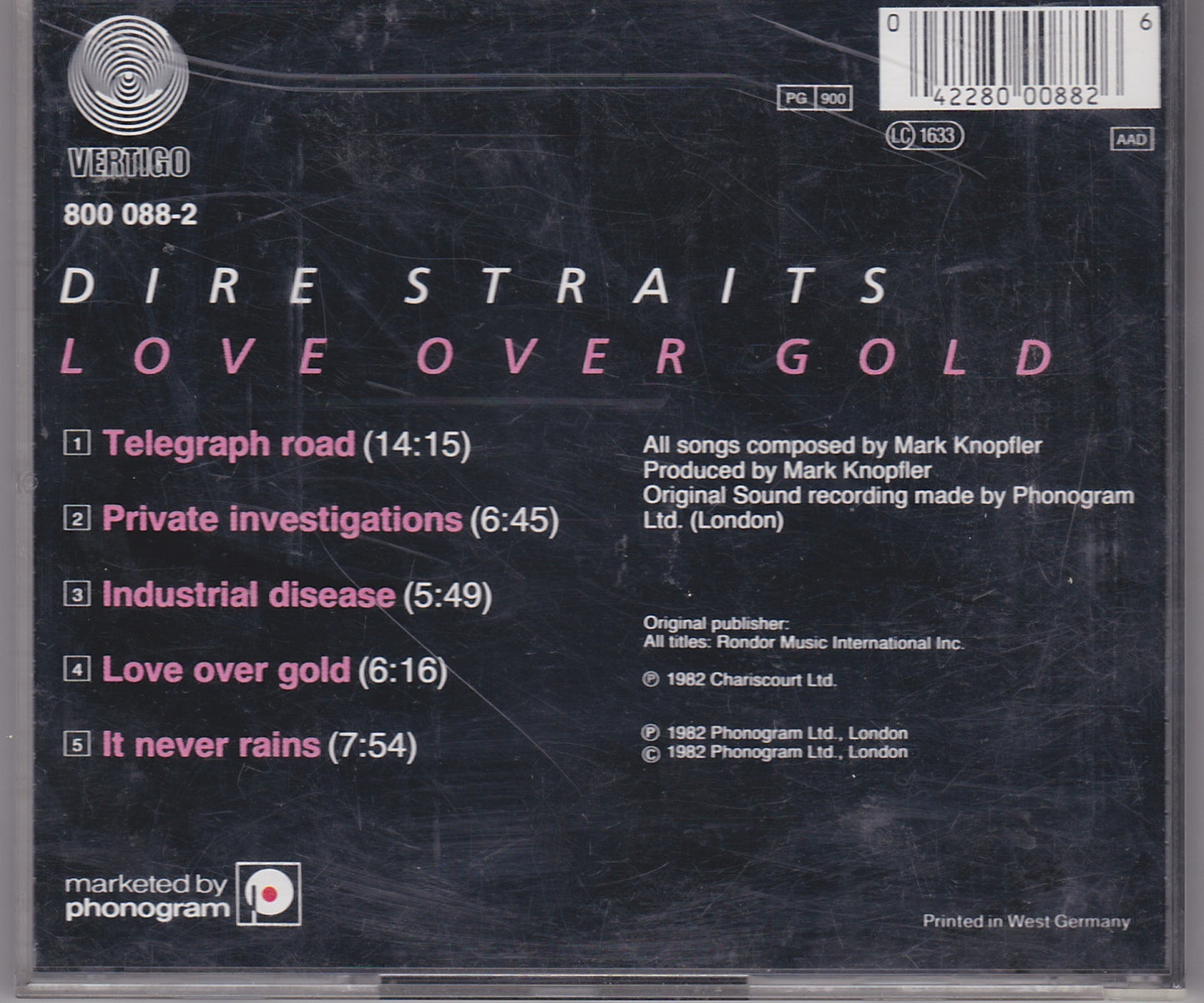 Dire Straits - Love Over Gold (800088-2) image 2