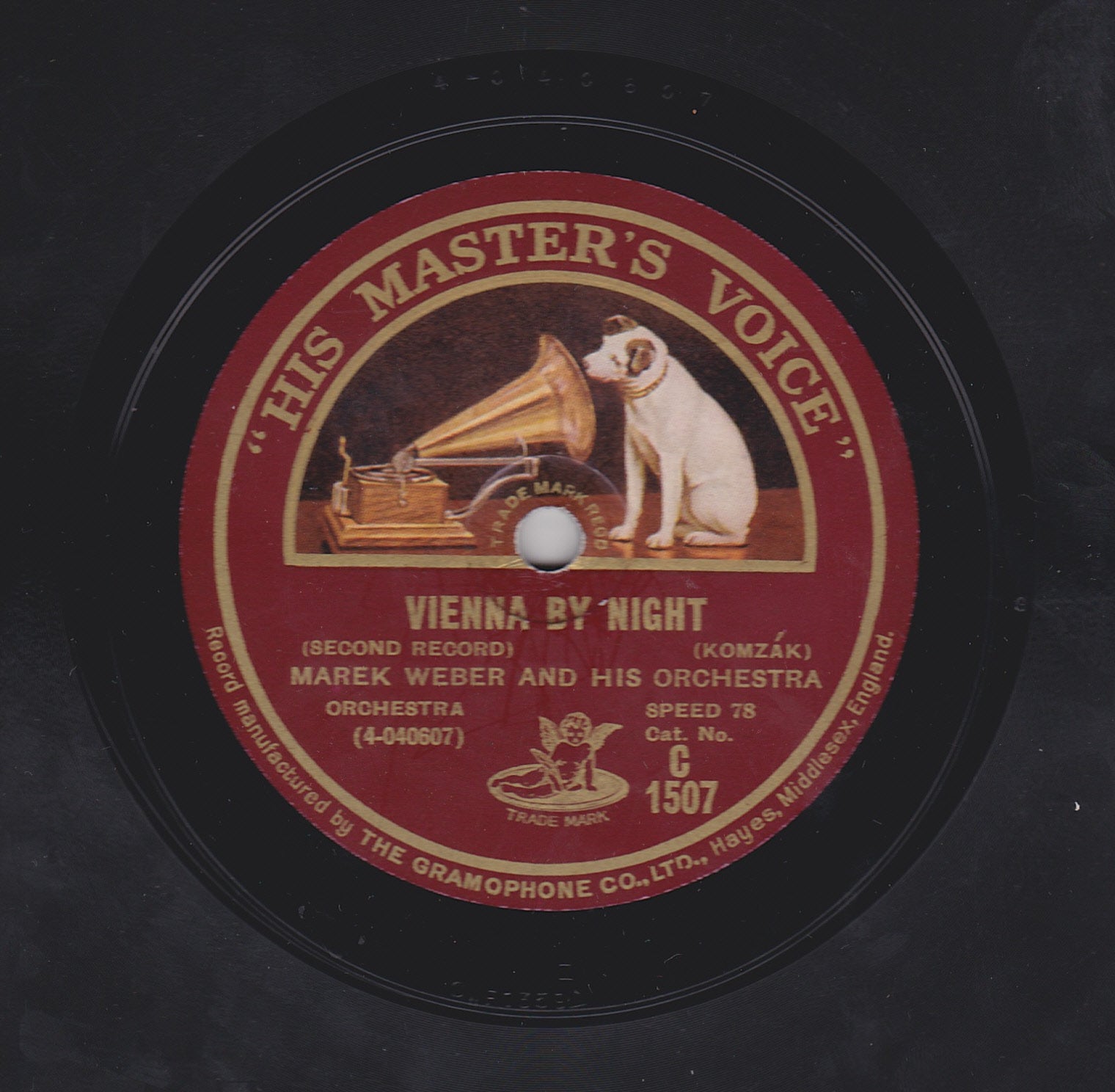 Mark Webster and his Orchestra - Vienna by Night (C1507) image 0