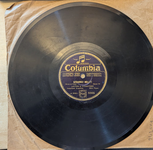 Layton & Johnstone ‎– Broadway Melody / You Were Meant For Me (5392) image 1