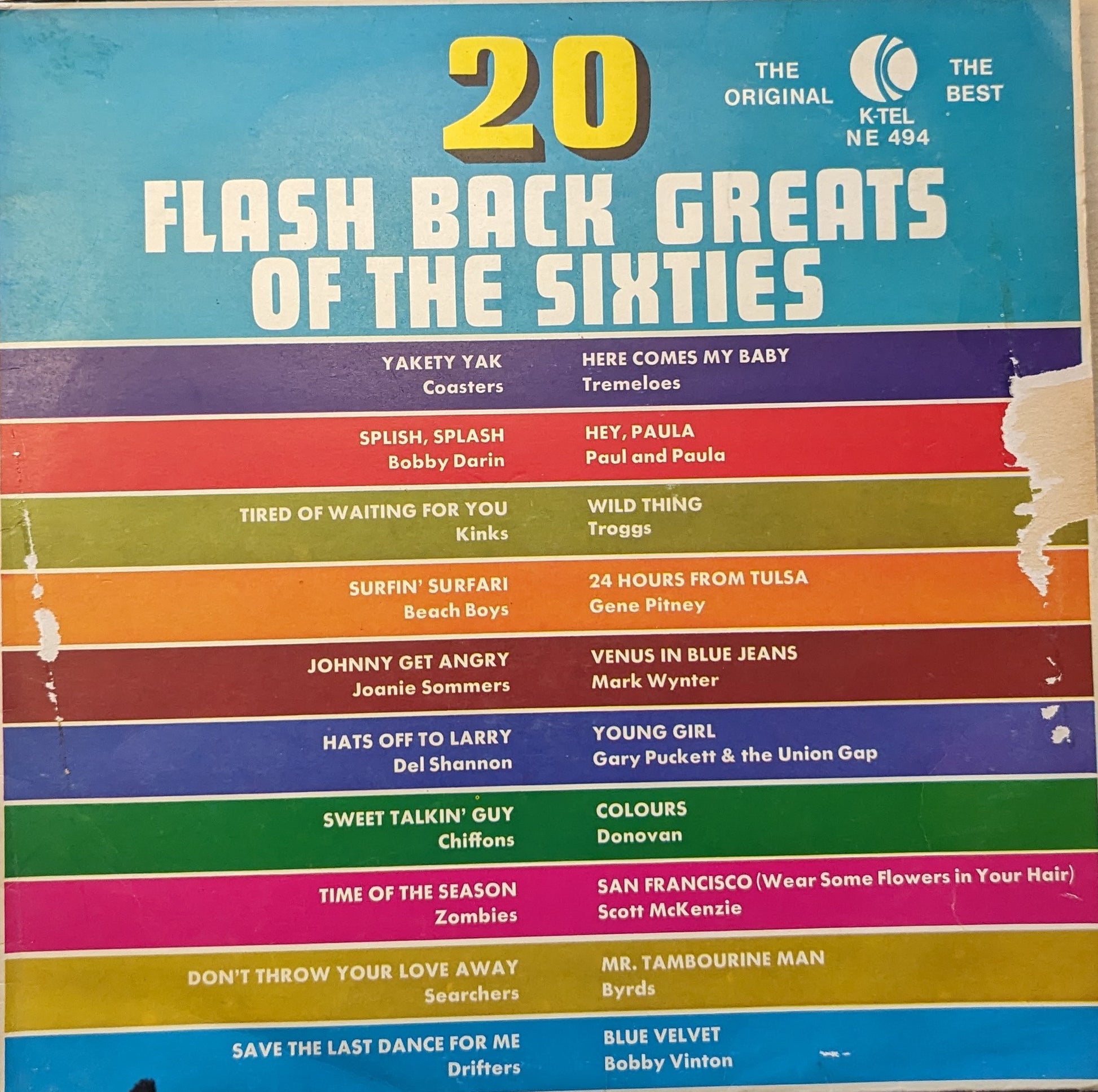 Ktel ‎– 20 Flash Back Greats Of The Sixties (NE 494) image 0
