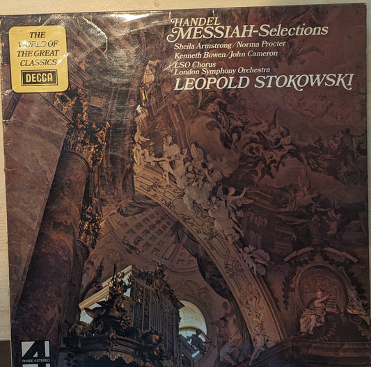 Handel, London Symphony Orchestra, Leopold Stokowski ‎– Messiah-Selections image 0