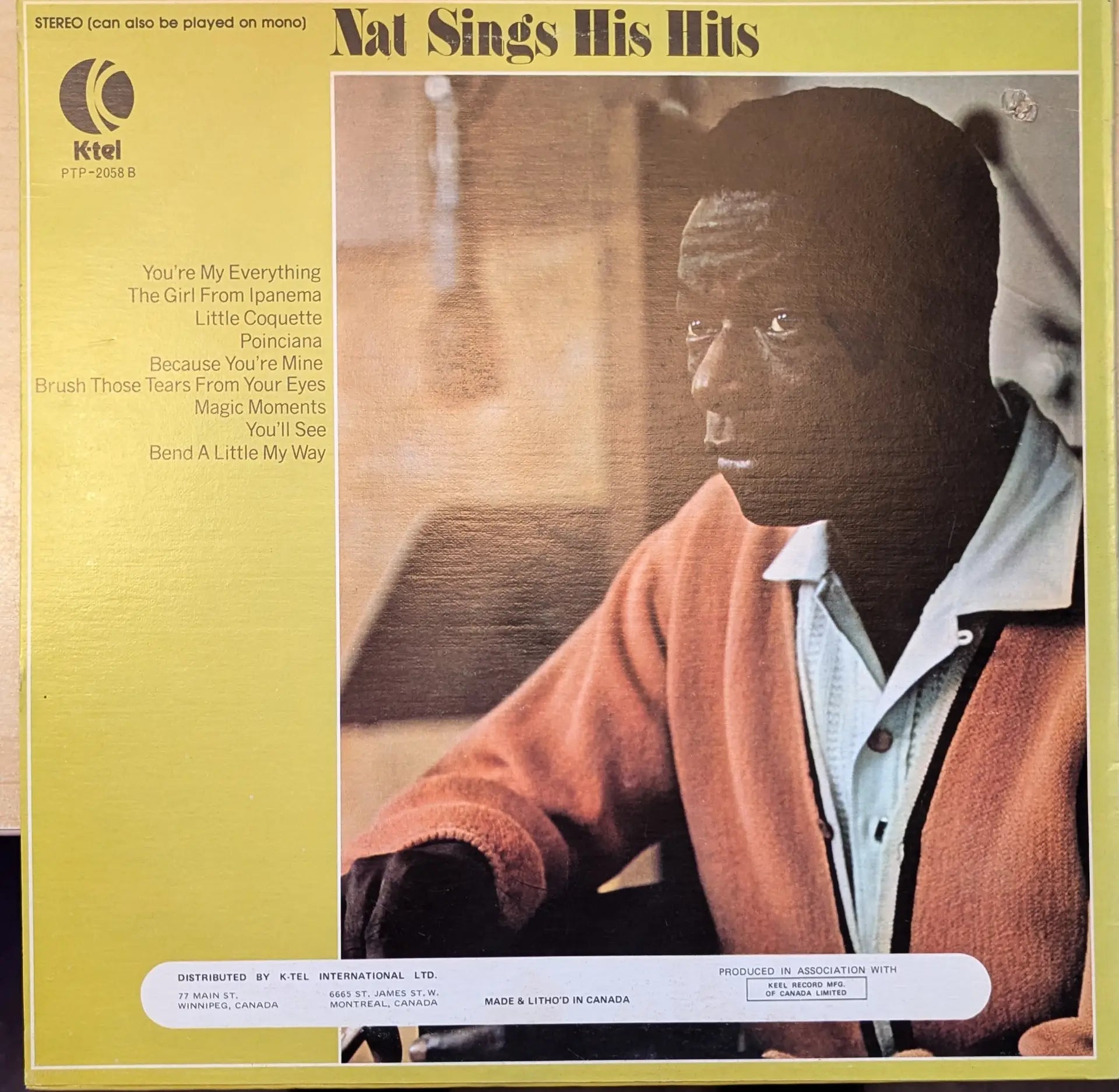 Nat King Cole ‎– A Tribute To Nat King Cole: Part-2 (PTP 2058 B) image 1