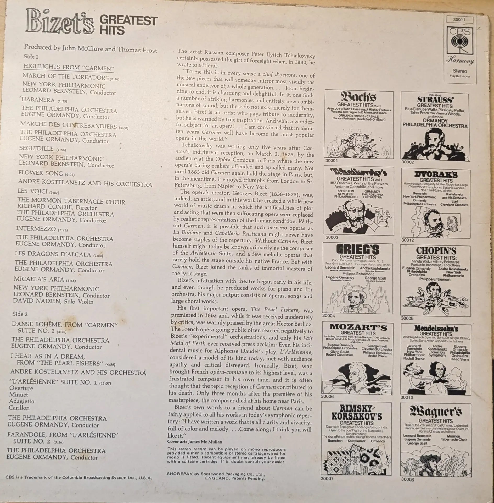 Bizet ‎– Greatest Hits (30011) image 2