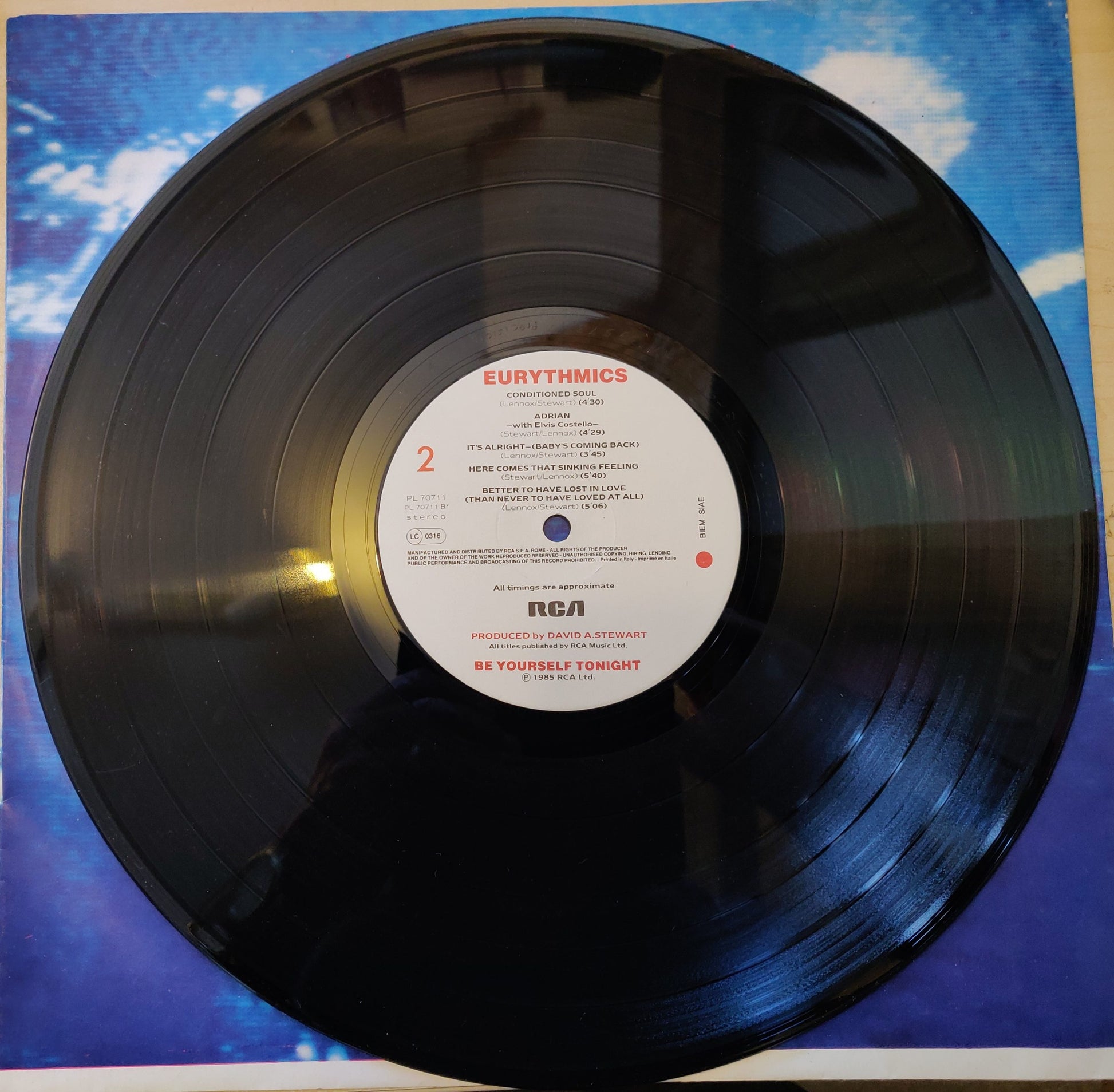 Eurythmics ‎– Be Yourself Tonight (PL70711) image 5