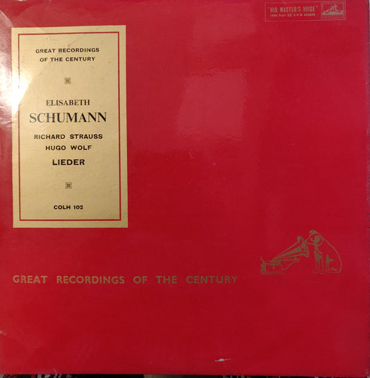 Elisabeth Schumann, Richard Strauss, Hugo Wolf ‎– Lieder (COLH.102.) image 0