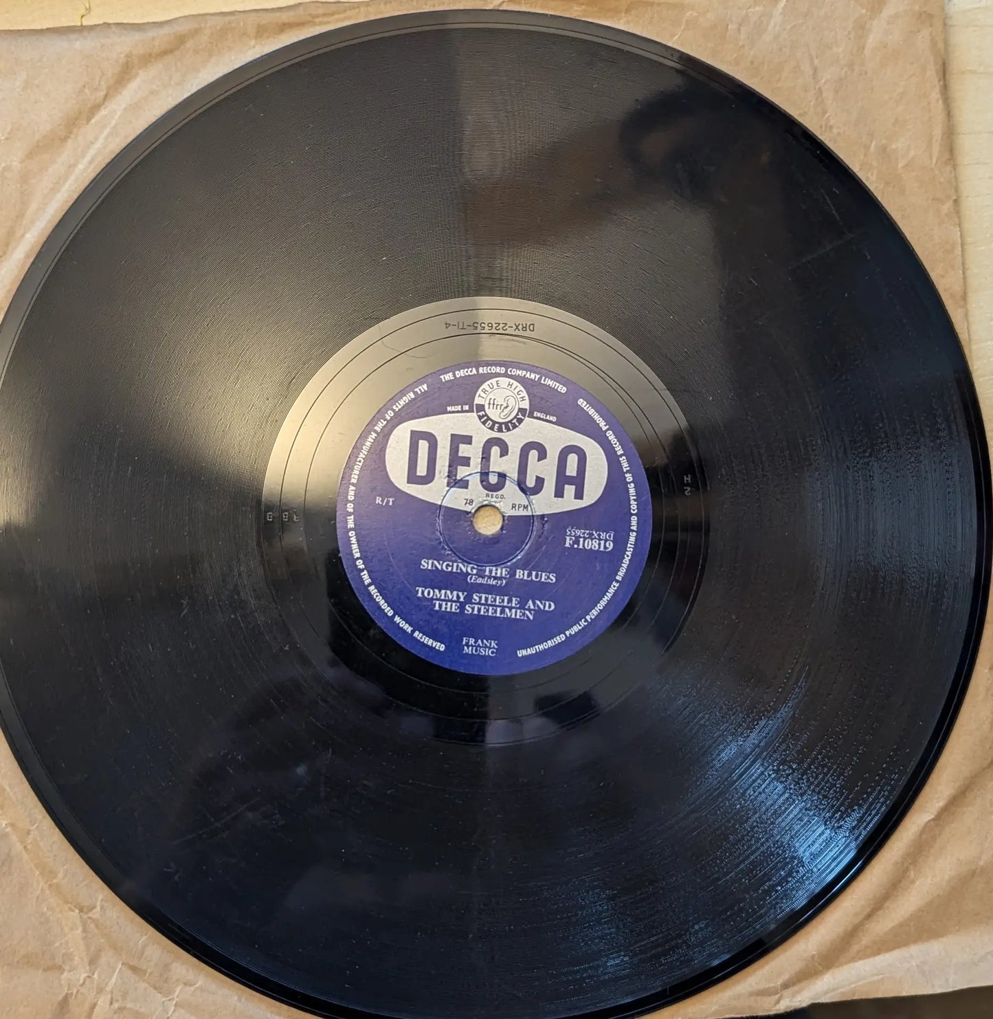Tommy Steele And The Steelmen ‎– Singing The Blues / Rebel Rock image 2