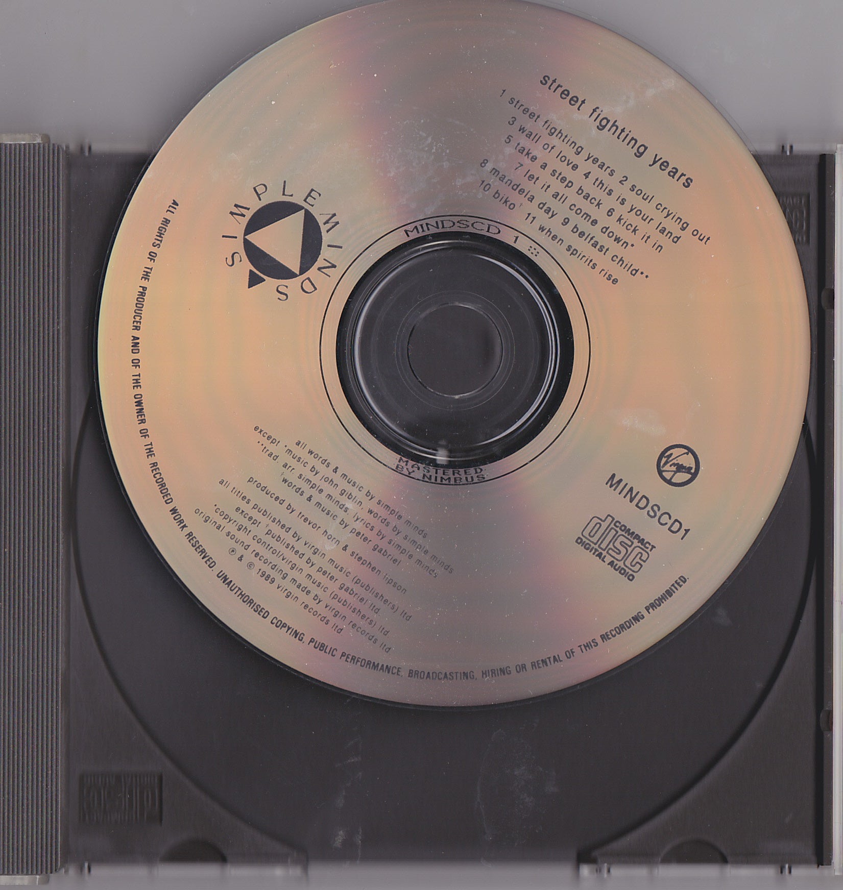 Simple Minds - Street Fighting Years (MINDSCD1) image 4