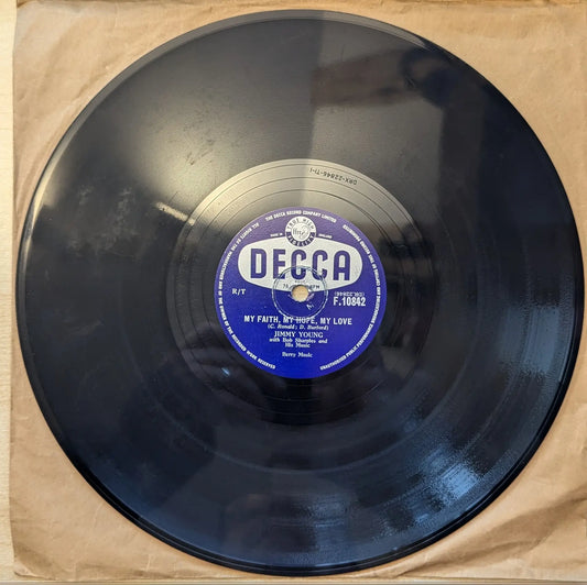 Jimmy Young With Bob Sharples And His Music ‎– Lovin' Baby / My Faith, My Hope, My Love (F.10842) image 1