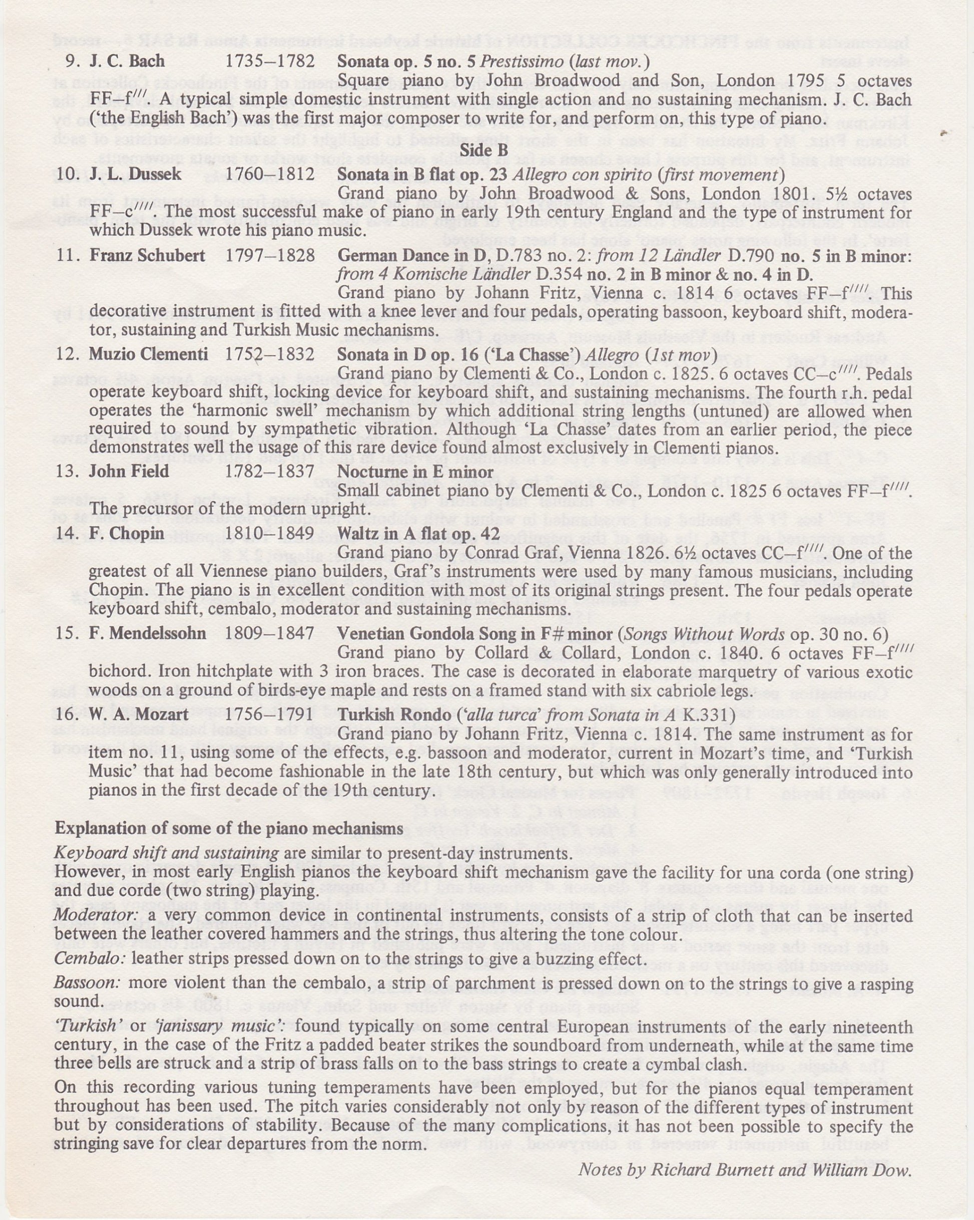 Richard Burnett - The Finchcocks Collection of Historical Instruments (SAR 6) image 4