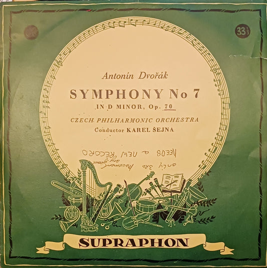 Antonín Dvořák, Tschechische Philharmonie, Karel Šejna ‎– Sinfonie Nr. 7 D-moll, Op. 70 - LPV27 image 0