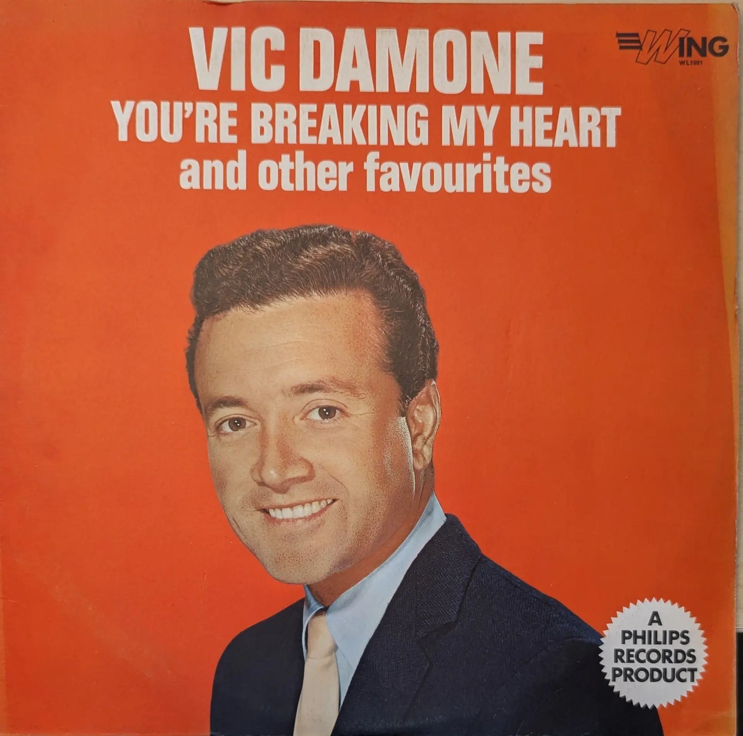 Vic Damone ‎– You're Breaking My Heart And Other Favourites (WL1081) image 1
