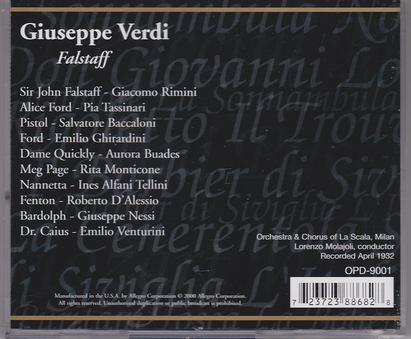Giuseppe Verdi: Falstaff (OPD-9001) image 2