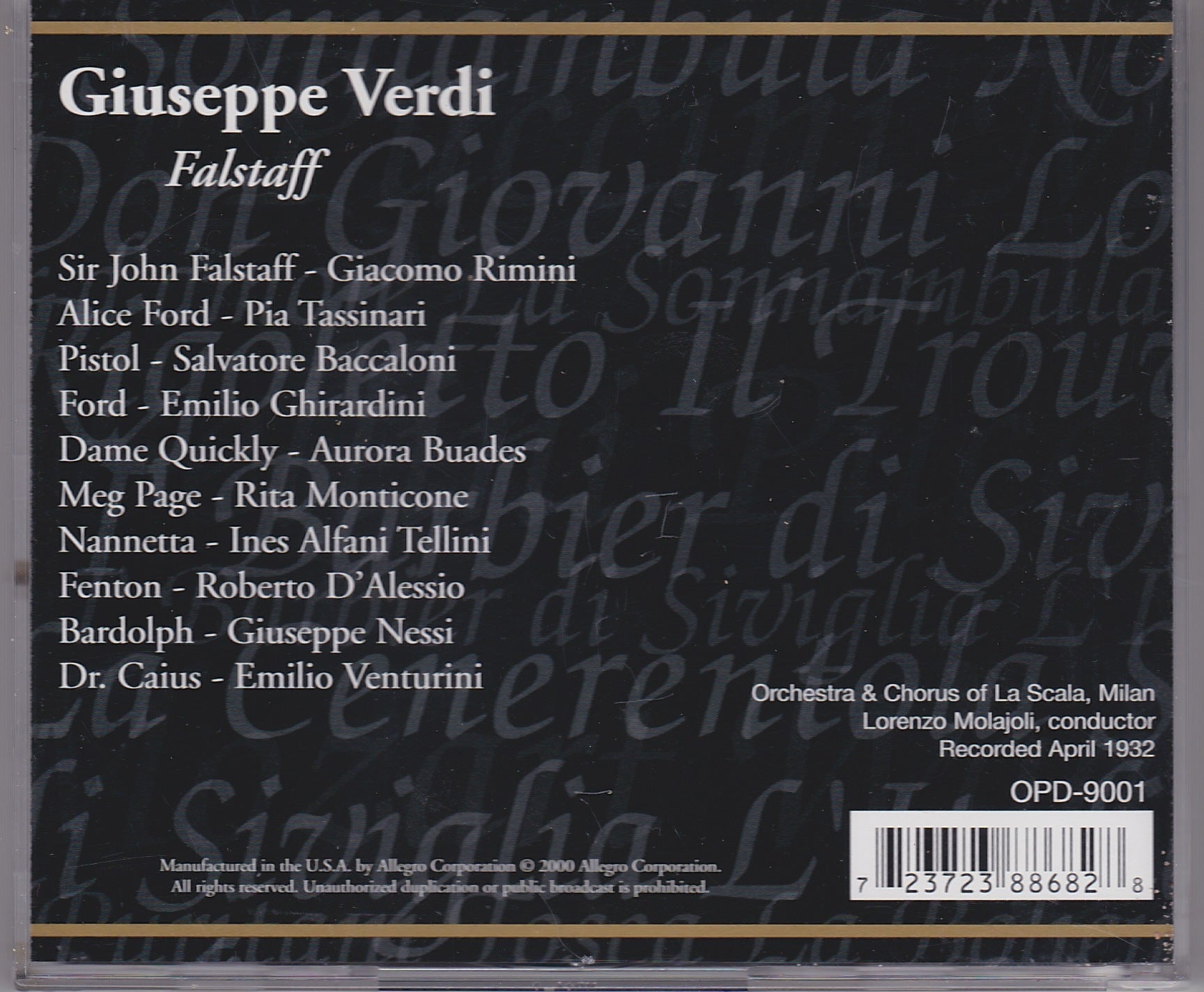 Giuseppe Verdi: Falstaff (OPD-9001) image 2