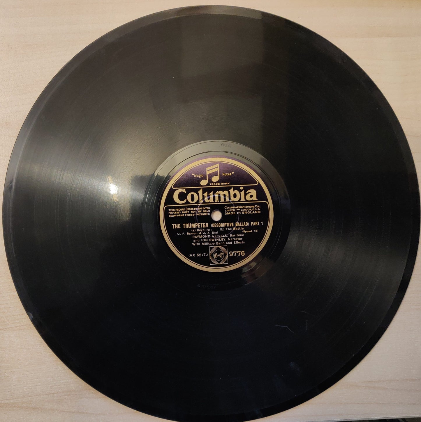 Raymond Newell, Ion Swinley ‎– The Trumpeter (Descriptive Ballad) (9776) image 2