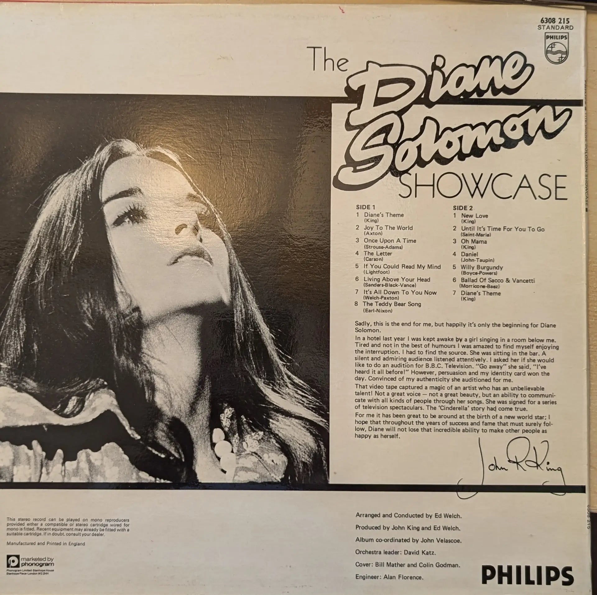 Diane Solomon ‎– The Diane Solomon Showcase (6308 215) image 2