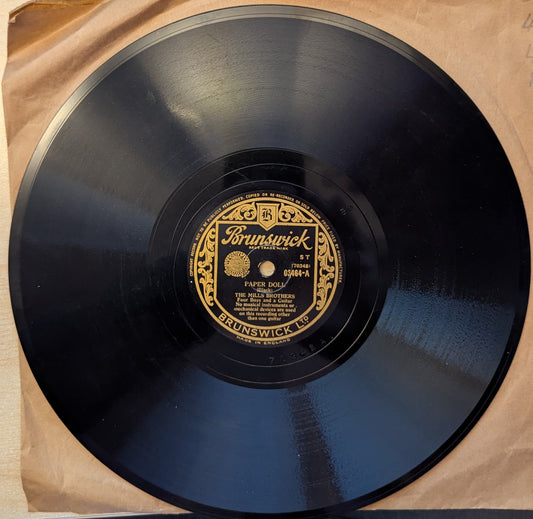 The Mills Brothers ‎– Paper Doll / I'll Be Around (03464) image 0