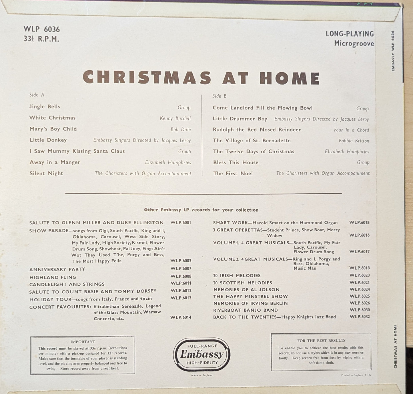 Christmas At Home (WLP 6036) image 2