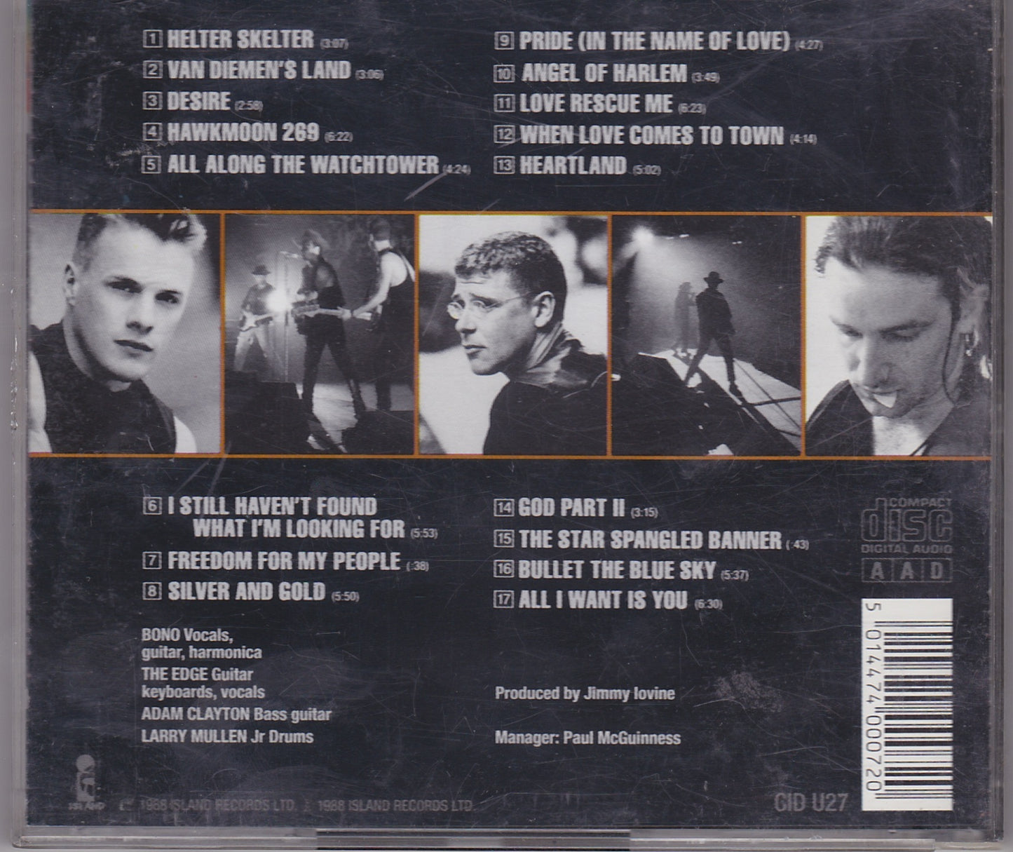 U2 ‎– Rattle And Hum (CID U27) image 2