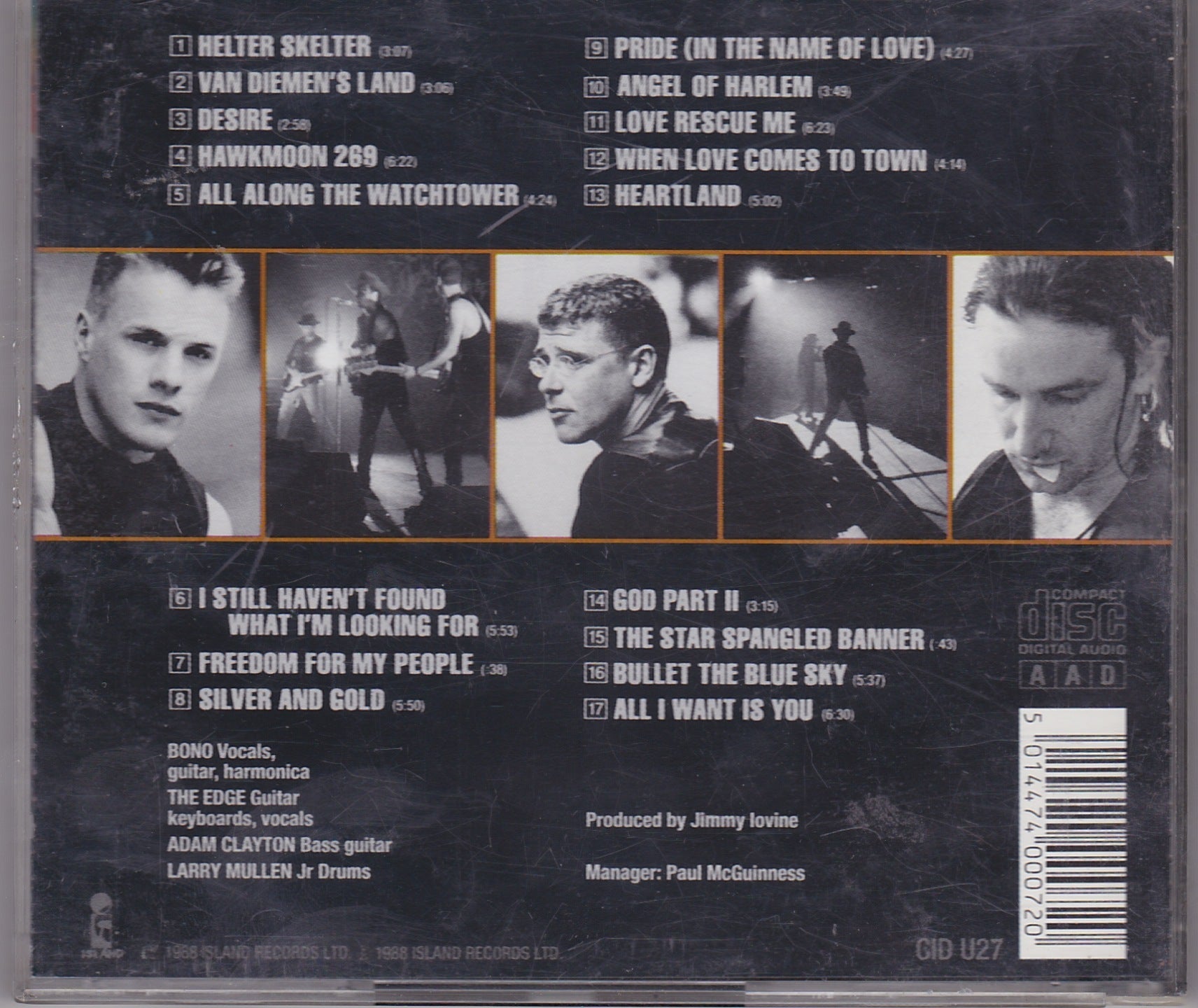 U2 ‎– Rattle And Hum (CID U27) image 2